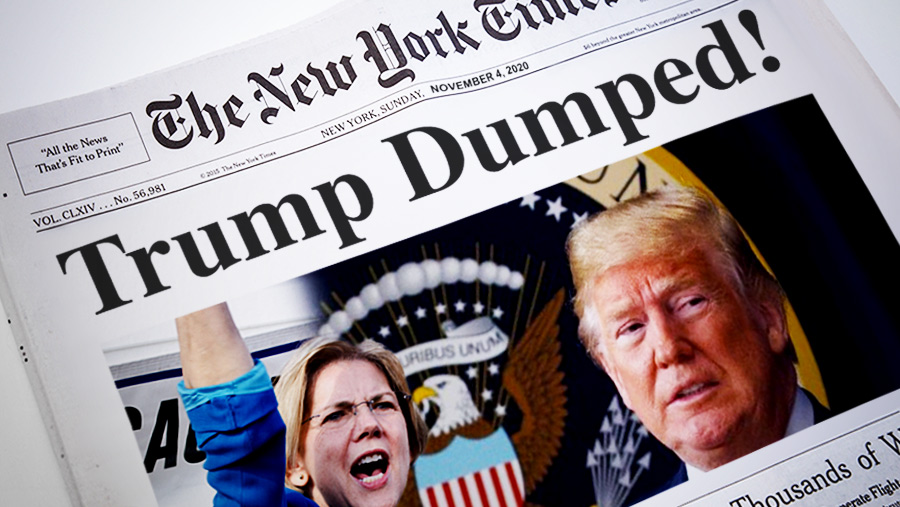 New-York-Times-Trump-2020-Dumped-Newspaper-Election-Elizabeth-Warren-Donald-President.jpg